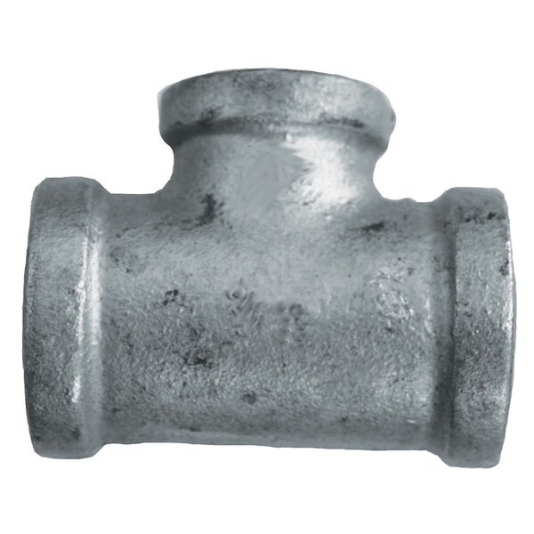 1-1/2in. x 1/2in. Galvanized Iron Reducing Tee, Banded